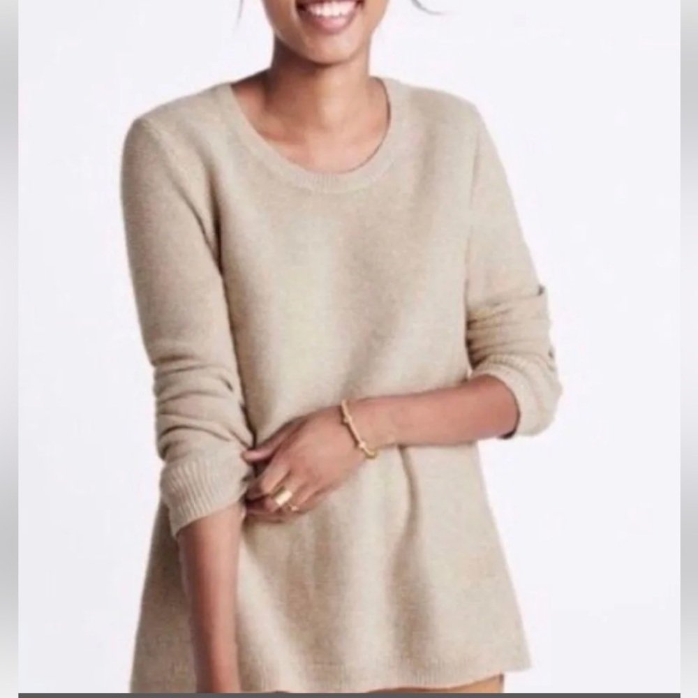 Madewell Taupe Riverside Texture Crew Neck Sweater. Size S